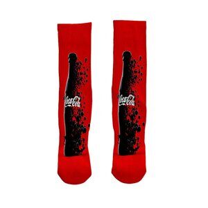 Coca Cola Graphic Sublimated front and back Adult Crew Socks